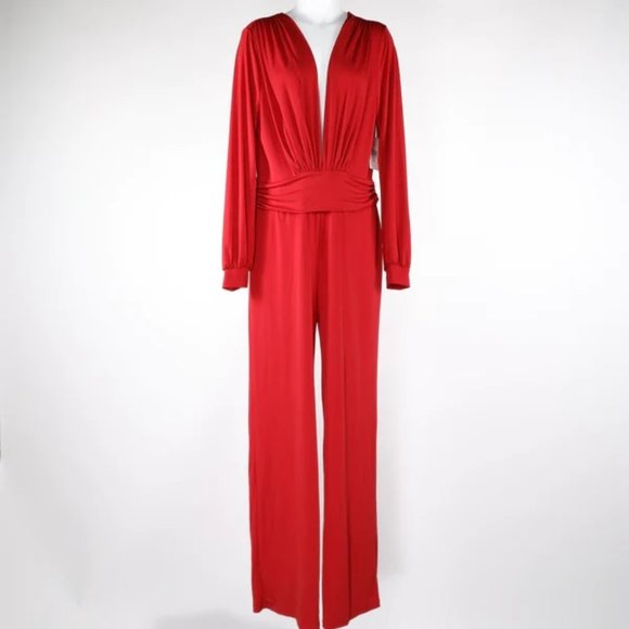 Fashion to Figure Pants - FTF Red Women's Jumpsuit